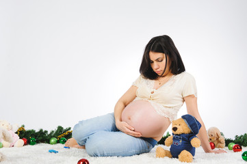 Poster - Woman Touching Belly