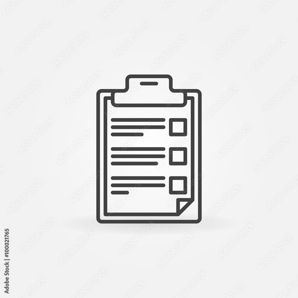 Checklist and clipboard icon