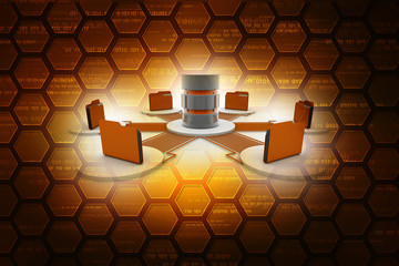 Poster - 3d rendering Documents copying one file to another