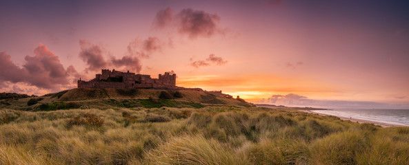 Wall Mural - bamburgh castle panorama