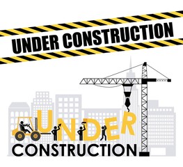 Sticker - under construction design 