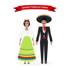 Wall Mural - Spanish Traditional Clothes People