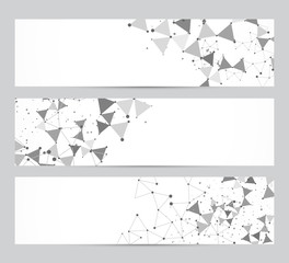 Wall Mural - Polygonal banners vector