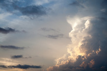 Thunderhead Heavenly Sky White Storm Clouds Background Cloudy Sk