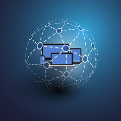 Poster - Global or Social Networks | Eps 10 Vector for Your Business
