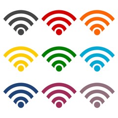 Poster - Wireless and wifi icon or sign set