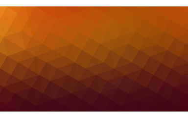 Dark orange polygonal design illustration, which consist of triangles and gradient in origami style.