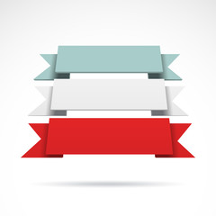 Poster - Infographic vector 3D colorful ribbons