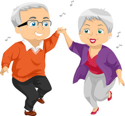 Wall Mural - Senior Couple Dance