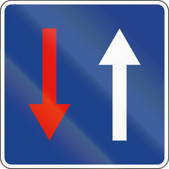 Fototapete - Road sign used in Spain - Priority over oncoming traffic