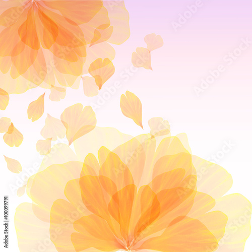pomaranczowa-akwarela-z-kwiatami