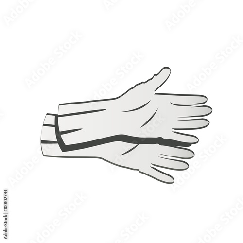grey rubber gloves