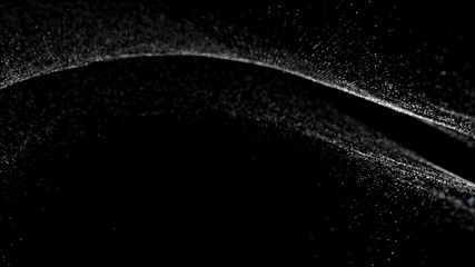 Poster - loopable abstract particle background, 3d render with depth of field, glow and randomize elements