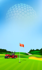 Wall Mural - golf hole banner