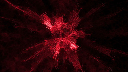 Poster - blurred abstract particle background with elemets focused at center and spreaded to sides