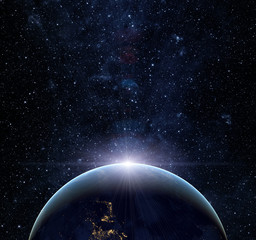 earth planet. elements of this image furnished by nasa.