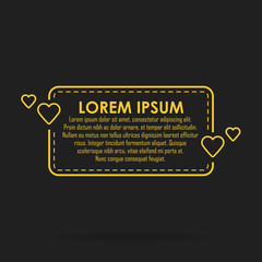 Fototapete - Quote blank template. Quote heart bubble. Empty template.