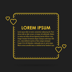 Fototapete - Quote blank template. Quote heart bubble. Empty template.