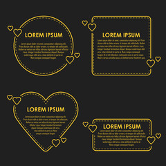 Fototapete - Quote blank template. Quote heart bubble. Empty template.
