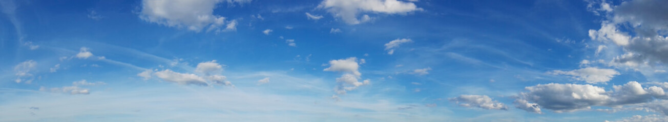 Wall Mural - Beautiful sky panorama, cloudscape over horizon. 