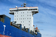 Container Ship At The Port Of Hamburg (Hamburger Hafen),Germany.