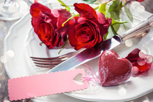 Place Setting For Valentines Day