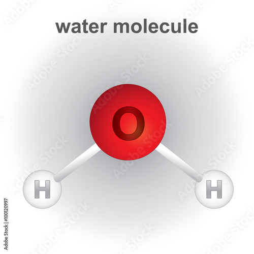 Structure and composition chemical element water molecule Stock Vector