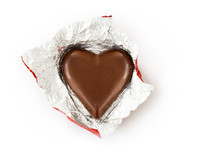 Heart Chocolate On White