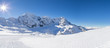 canvas print picture - Skipiste in den italienischen Alpen (Sulden/Südtirol) mit Königsspitze, Zebru und Ortler im Hintergrund