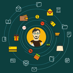 Aufkleber - Modern web shopping concept