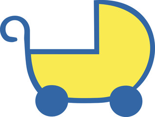 Poster - Yellow baby carriage