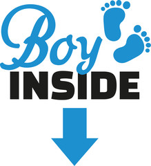 Poster - Baby belly print - Boy inside