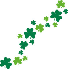 Poster - Happy St. Patrick's Day card background clovers