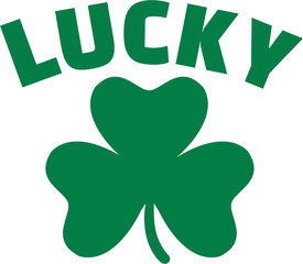 Poster - St. Patrick's Day icon with lucky shamrock