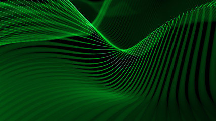 Poster - abstract 3d background made of deformed strings 