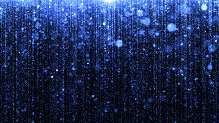 Poster - particle wall particles flowing from the top, special award shiny background