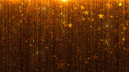Poster - particle wall particles flowing from the top, special award shiny background