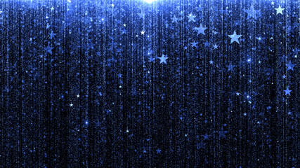 Poster - particle wall particles flowing from the top, special award shiny background