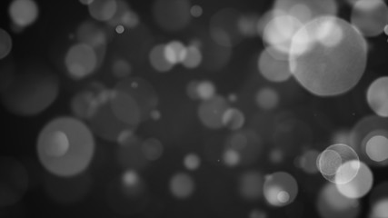 Poster - bokeh background with different iris forms particles, blurred with depth of field effect
