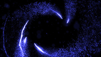 Fototapete - abstract spiral twisted particle background
