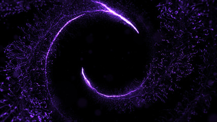Fototapete - abstract spiral twisted particle background

