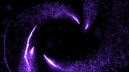 Fototapete - abstract spiral twisted particle background
