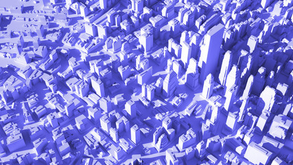 Poster - abstract city structure, background made of random buildings 
