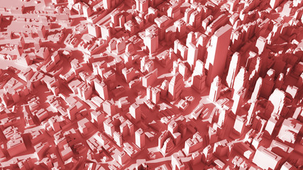 Poster - abstract city structure, background made of random buildings 