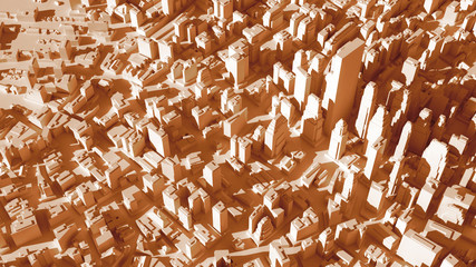 Poster - abstract city structure, background made of random buildings 