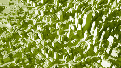 Poster - abstract city structure, background made of random buildings 