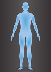 human body silhouette, vector illustration