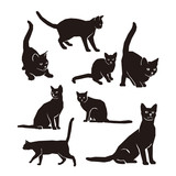 Fototapeta Pokój dzieciecy - Cats Silhouettes