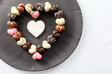 Wall Mural - chocolate hearts