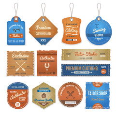 Wall Mural -  Exclusive Clothing Labels Set 